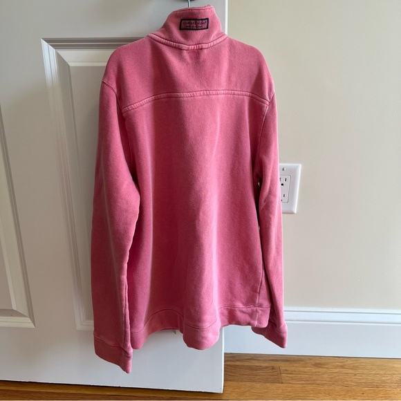 Vineyard Vines Snap Placket Shep Shirt Pink Pullover Sweatshirt Size M - Picture 2 of 3